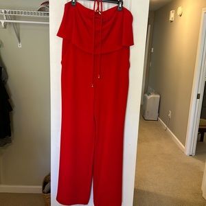 Trina Turk red halter jumpsuit